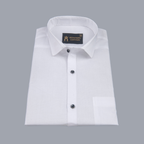Linen White Loan Plain Men Shirt