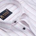 Classic Brown Stripe Formal Men Shirt