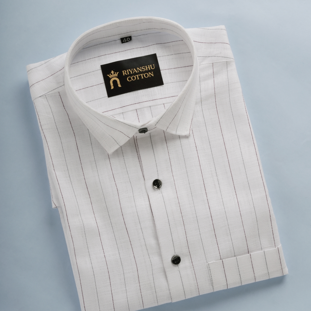 Flax Linen Cotton Gray Lining Men Shirt