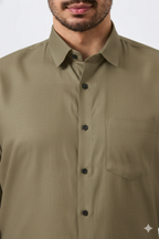 Linen Slab Blue Color Plain Men Shirt