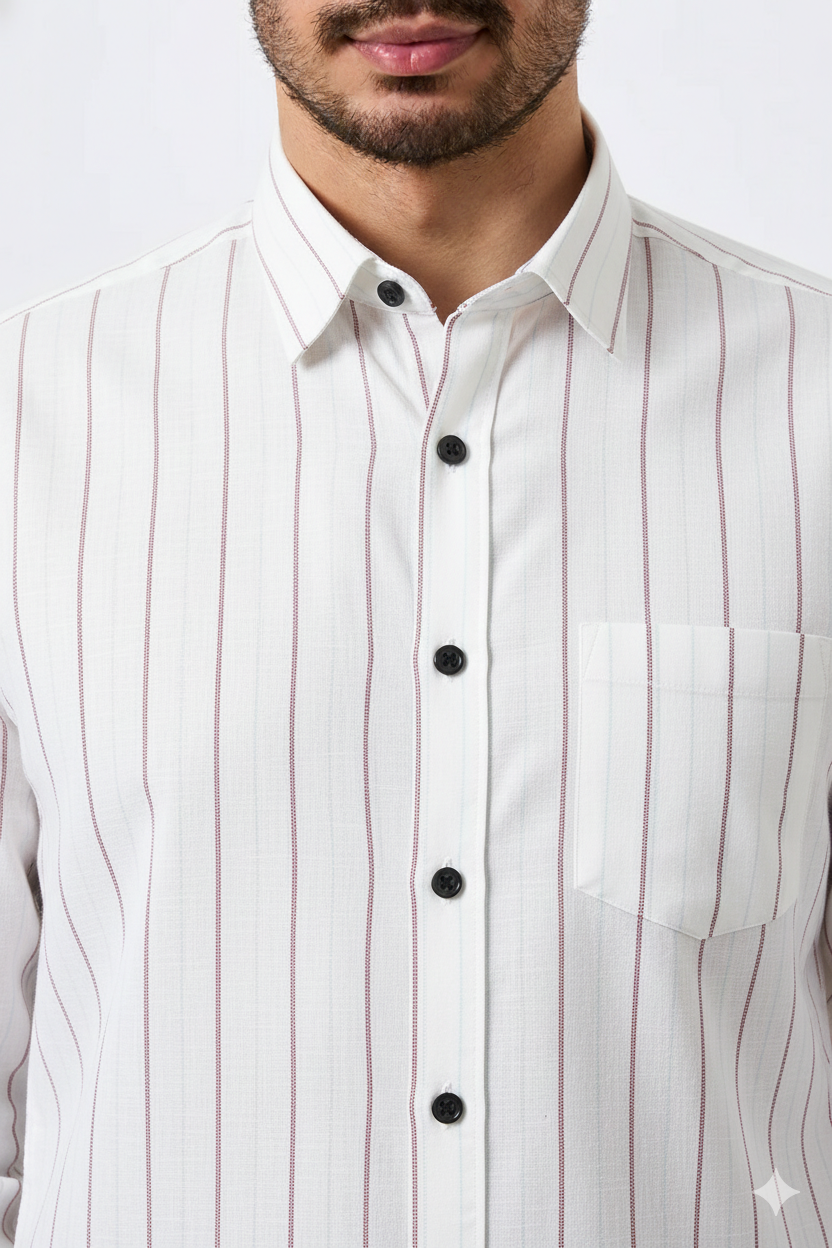 Flax Linen Cotton Mehrun Lining Men Shirt