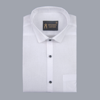 Linen White Loan Plain Men Shirt