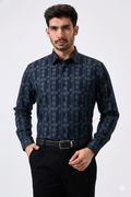 Premium Printed Blue Color Men Shirt